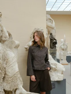 Rosa Mini Check Shirt 167089*Neo Noir New