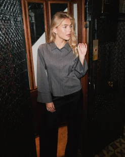 Neo Noir Rosa Pinstripe Shirt< Bluser & Skjorter|Ammevenligt Tøj