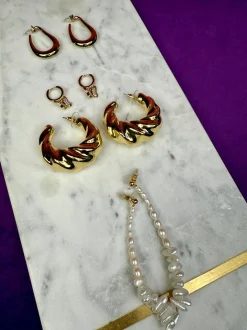 Mellow Moon Rose Earring< Øreringe