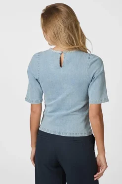 Rosia Denim Emb Top 165734*Neo Noir Hot