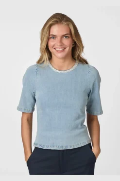 Rosia Denim Emb Top 165734*Neo Noir Hot