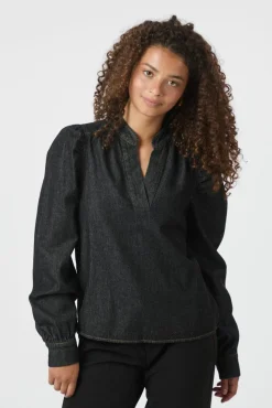 Neo Noir Rosslyn Denim Blouse 164285< Bluser & Skjorter