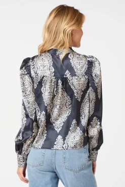 Neo Noir Rosslyn Paisley Drop Blouse 163976< Bluser & Skjorter