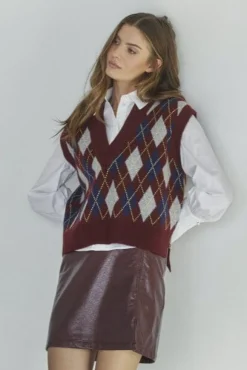 Co´Couture Rowcc Check Vest 32213< Veste