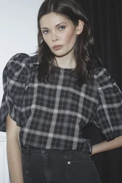 Co´Couture Sallycc Check Ss Blouse 35881< Bluser & Skjorter