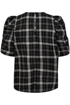 Co´Couture Sallycc Check Ss Blouse 35881< Bluser & Skjorter