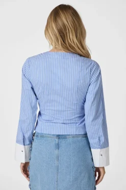 Salvia Stripe Shirt 166135*Neo Noir Online