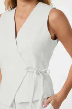 Neo Noir Samara Ramie Waistcoat 165105< Veste