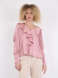 Sandie Sateen Blouse*Neo Noir Hot