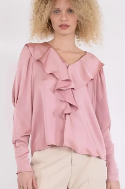 Sandie Sateen Blouse*Neo Noir Hot