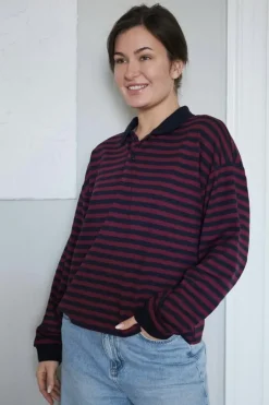 Neo Noir Sara Wide Stripe Polo Blouse 164258< Bluser & Skjorter