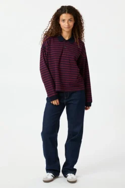 Neo Noir Sara Wide Stripe Polo Blouse 164258< Bluser & Skjorter