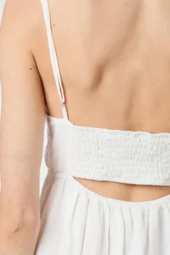 Savani Long Linen Dress 165480*Neo Noir Outlet