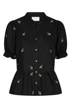 Neo Noir Savy Flower Emb Blouse 166791< Bluser & Skjorter|Ammevenligt Tøj