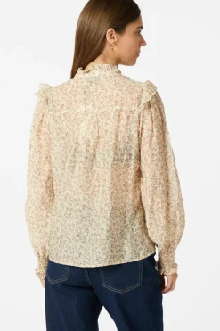 Neo Noir Selfina Graphic Flower Blouse 163522< Bluser & Skjorter