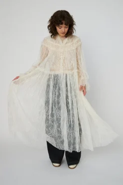 Sheer Lace Maxi Cape Dressls54-4306*Stella Nova Hot