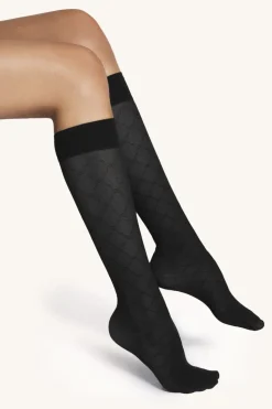 Sheer Pattern Knee-highs34416*Wolford Outlet