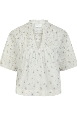 Neo Noir Siama Dobby Flower Blouse 165279< Bluser & Skjorter