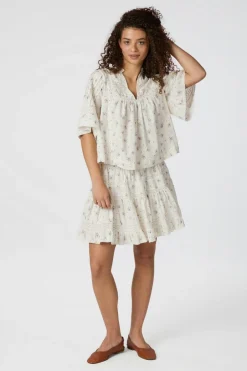 Neo Noir Siama Dobby Flower Blouse 165279< Bluser & Skjorter