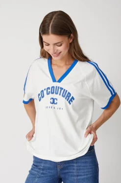 Co´Couture Siaracc Oversize Sporty V-Tee 33140< T-Shirts & Toppe