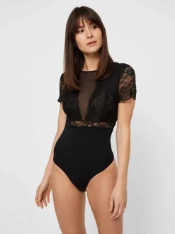 Pieces Sicca SS Bodystocking< Bluser & Skjorter|Nattøj & Lingeri