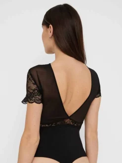 Pieces Sicca SS Bodystocking< Bluser & Skjorter|Nattøj & Lingeri