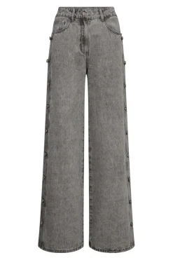 Side Panel Button Jeans HL10328*Haute L'Amitié Clearance