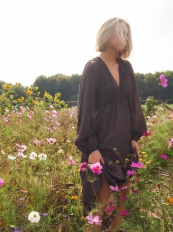 Silfi Crepe Dress 166670*Neo Noir Hot