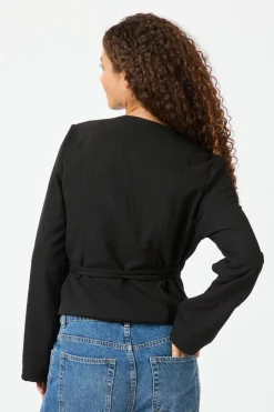 Simmi Wrap Blouse 164152*Neo Noir Discount