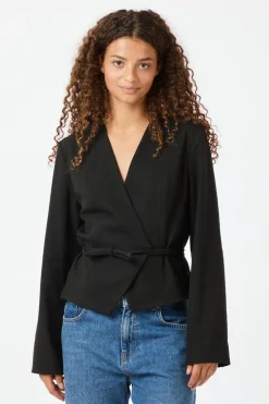 Simmi Wrap Blouse 164152*Neo Noir Discount