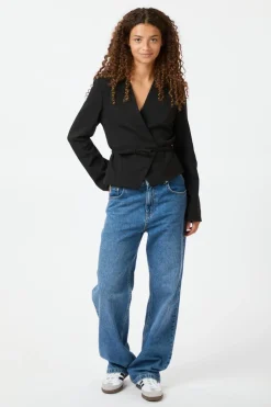Simmi Wrap Blouse 164152*Neo Noir Discount