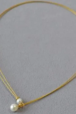 Mellow Moon Single Pearl Necklace< Halskæder