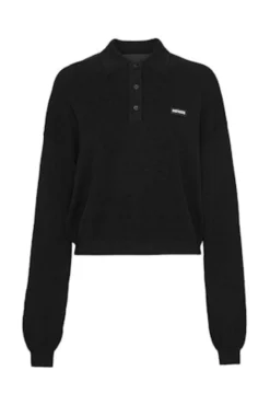 Rotate Slinky Knit Polo 115137100< Bluser & Skjorter