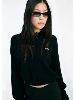 Rotate Slinky Knit Polo 115137100< Bluser & Skjorter