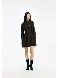 Slinky Knit Polo Dress 1154881667*Rotate Outlet