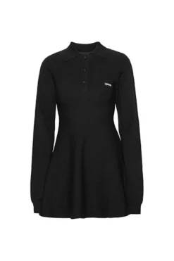 Rotate Slinky Knit Polo Dress 115488100< Kjoler