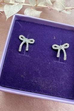 Mellow Moon Sløjfe Med Sten< Øreringe