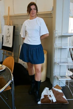 Neo Noir Solar Denim Balloon Skirt 165053< Nederdele