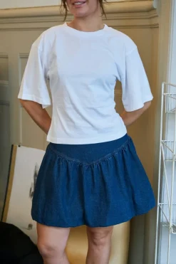 Neo Noir Solar Denim Balloon Skirt 165053< Nederdele