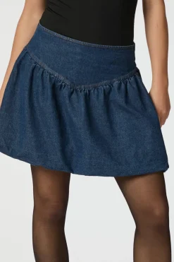 Neo Noir Solar Denim Balloon Skirt 165053< Nederdele