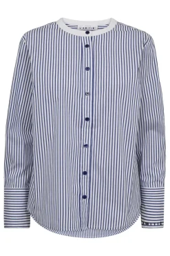 Haute L'Amitié Stripe Cuff Logo Shirt HL10301< Bluser & Skjorter|Ammevenligt Tøj