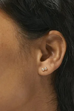 Enamel Copenhagen Studs, Twin Cz< Øreringe