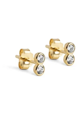 Enamel Copenhagen Studs, Twin Cz< Øreringe