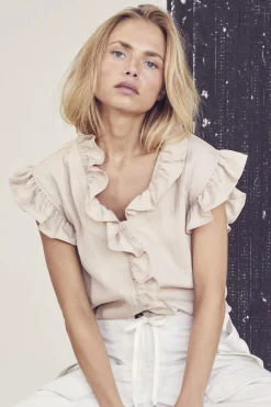 Co´Couture Suedacc Frill Top 35213< T-Shirts & Toppe