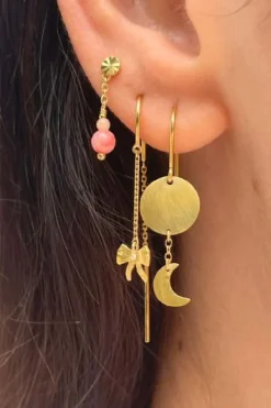 Sun And Moon Earring*Stine A Discount