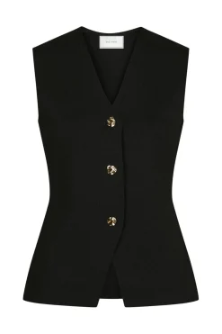 Neo Noir Sway Smooth Knit Waistcoat 164704< Veste