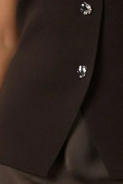 Sway Smooth Knit Waistcoat 164704*Neo Noir Outlet