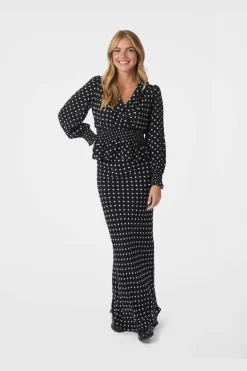 Neo Noir Tamona Crepe Dot Blouse 167939< Bluser & Skjorter