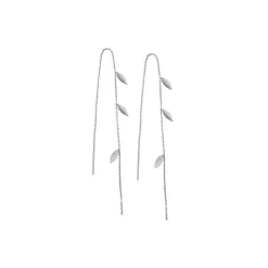 Stine A Three Leaves Earring Silver< Øreringe