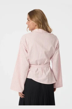 Tifuna Stripe Wrap Shirt 167535*Neo Noir